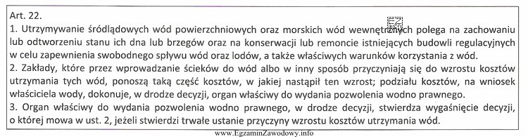 Zakład chemiczny odprowadzając ścieki do odbiornika powoduje wzrost 
