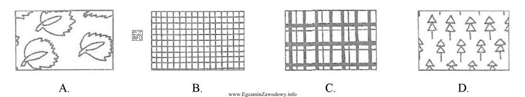 Na której z tkanin przedstawionych na rysunkach można 