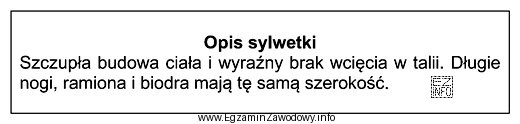 Przedstawiony opis dotyczy klientki o sylwetce typu