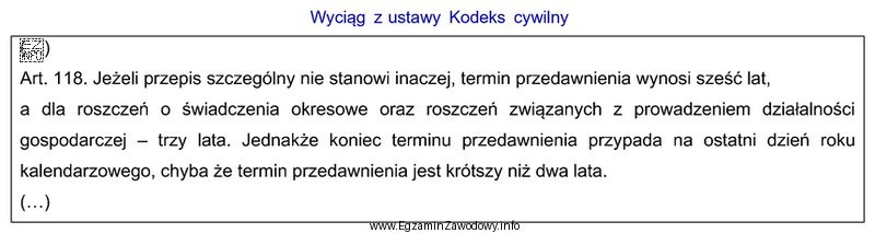 Roszczenie związane z prowadzeniem działalności gospodarczej był