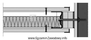 Na rysunku przedstawiono przekrój poziomy przez ściankę działową 