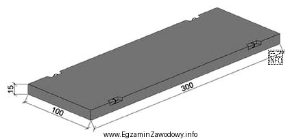 Na rysunku przedstawiono prefabrykowaną płytę żelbetową typu MON przeznaczoną 