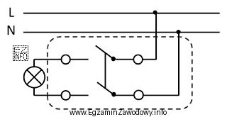 Na schemacie linią przerywaną zaznaczono