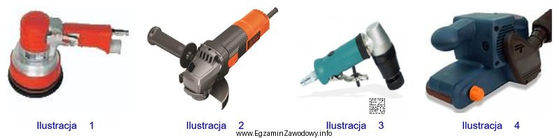 Na której ilustracji przedstawiono szlifierkę elektryczną kątową?
