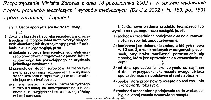 W jakich przypadkach farmaceuta może odmówić realizacji recepty 