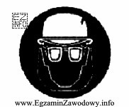 Przedstawiony znak oznacza nakaz stosowania ochrony