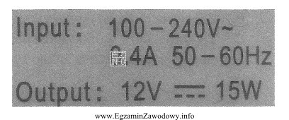 Które urządzenie opisują parametry zamieszczone na przedstawionej tabliczce 